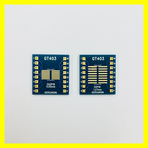 [GT 403] SSOP-16-0.65mm, SOP-16-1.27mm Double adapter 변환기판