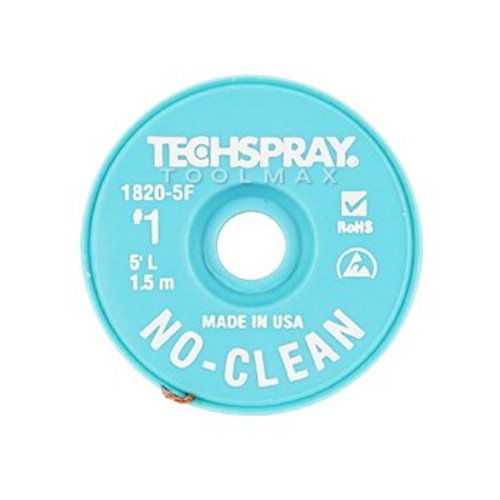 TECHSPRAY 솔더윅 1820-5F NO-CLEAN 0.9mm*1.5M
