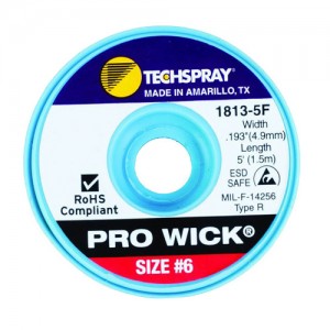 TECHSPRAY 솔더윅 1813-5F Pro-Wick 4.9mm*1.5M